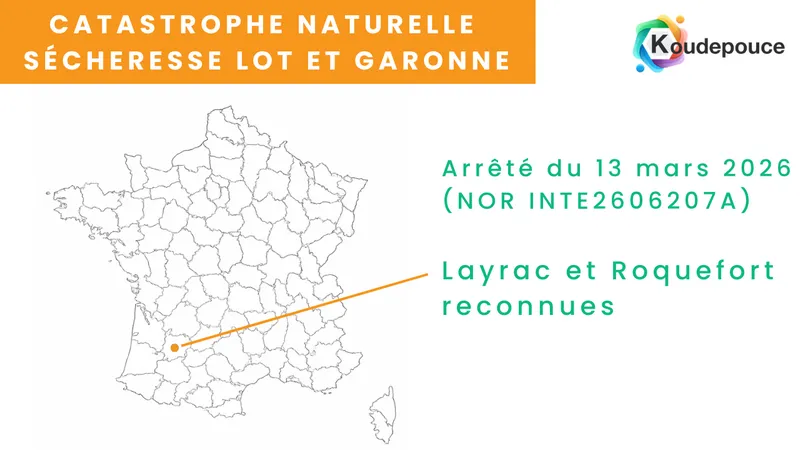 Fissures de maison causées par la sécheresse en Lot-et-Garonne, catastrophe naturelle du 13 mars 2026
